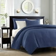 thumbnail image 1 of JLA Home INC Quebec Coverlet Mini Set Bleu Marine Twin/Twin XL, 1 of 6