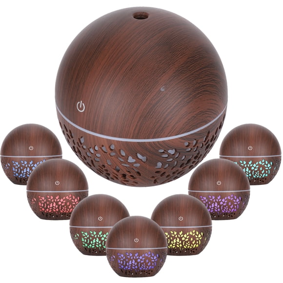 Difusor De Aire Aromático, Carga USB Con Humidificador Difusor De Aire Con Luz De 7 Colores, Poco Ruido Para Oficina, Hogar, Sala De Estar Y Dormitorio