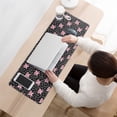 thumbnail image 3 of Long Mouse Pads for Desk,Black Cartoon Pink Winged Unicorn Desk Mats on Top Of Desks, Desk Mouse Pad Extra Large with 3mm Non-Slip Base and Stitched Edge for Gaming,Work,Home 31.5"x11.8", 3 of 5