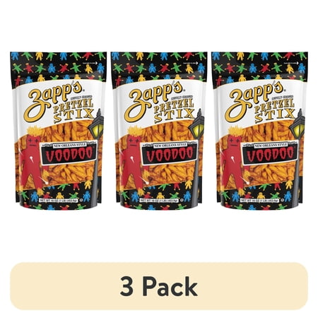 (3 pack) Zapp's Voodoo Flavor Pretzel Stix, 16 oz Bag