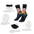 thumbnail image 3 of Honeii Bioluminescent Underwater Flower Print Children's Colorful Socks,Unisex Kids and Toddlers' Cushioned Sock,Kids Athletic Crew Socks,for Everyday Wear and Sports, 3 of 5