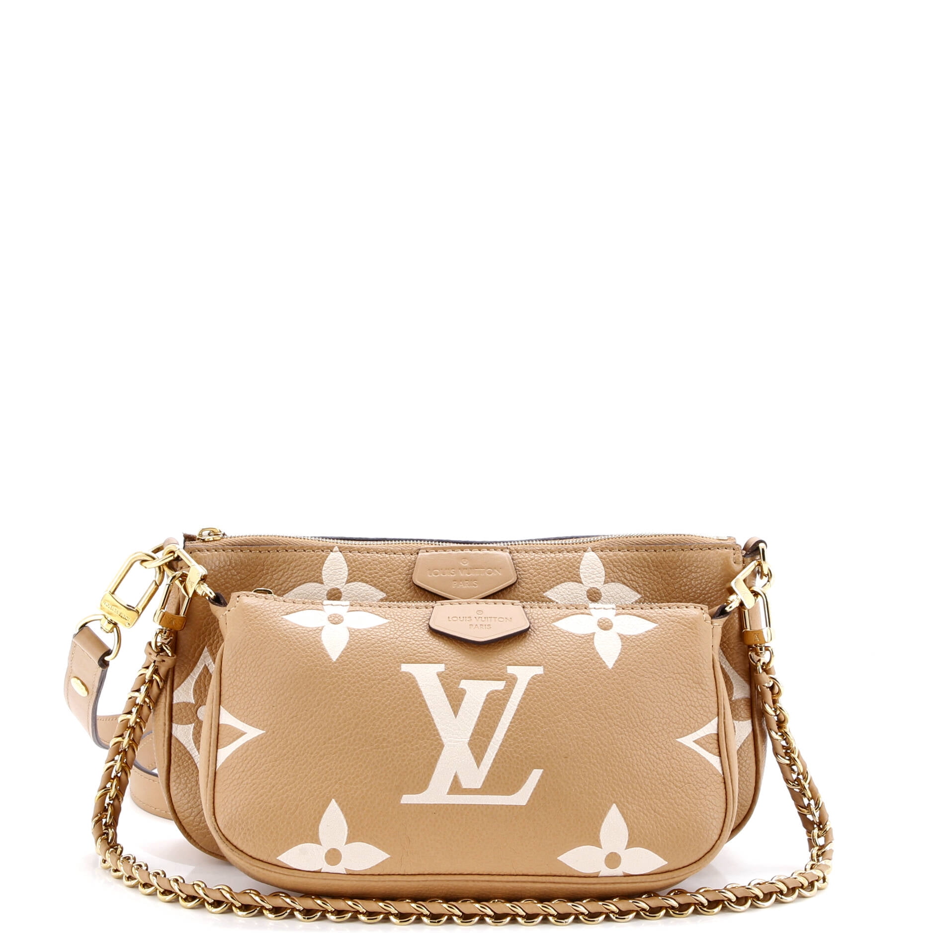Pre-Owned Louis Vuitton Multi Pochette Accessoires Bicolor Monogram Empreinte Giant By Rebag