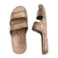 thumbnail image 4 of Rubber Double Strap Jesus Sandals By Imperial Hawaii for Women Men and Teens (Womens Size 7, Black), 4 of 6