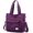 Purple, variant on JennyShop Fashion Shoulder Cross Bag Small Handbag, Quality Shopper's Handle Work Bag, Women's Canvas Tramp Wallet Multi Pocket Handbag,