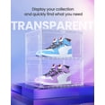 thumbnail image 3 of SONGMICS Shoe Boxes Set of 8, Stackable Shoe Organisers with Doors, 33 x 28.5 x 19.2 cm, Fits Shoes up to UK Size 11, Transparent White, 3 of 5