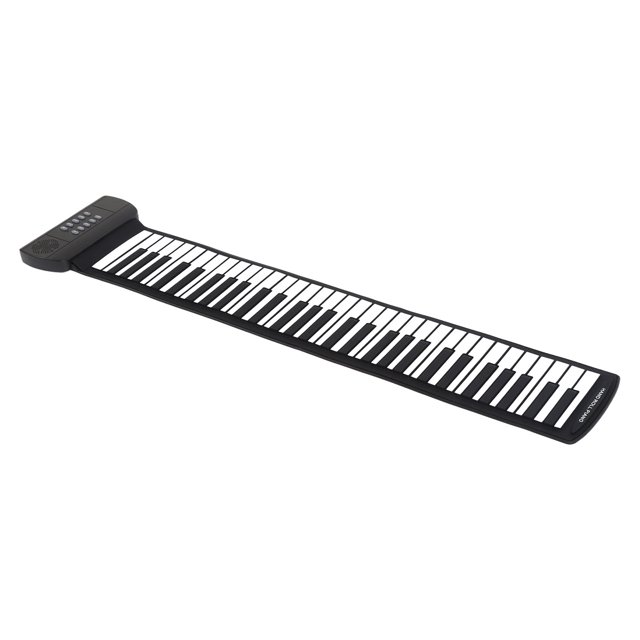 Piano Enrollable De 61 Teclas ANGGREK Negro Portátil Profesional Para Niños