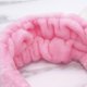 thumbnail image 4 of Una diadema con orejas de conejo rosa para lavar o maquillar., 4 of 5