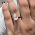 thumbnail image 4 of Cora jewellery 3CT Pear Moissanite Hidden Halo Engagement Ring For Women, 18K White Gold, 4 of 6