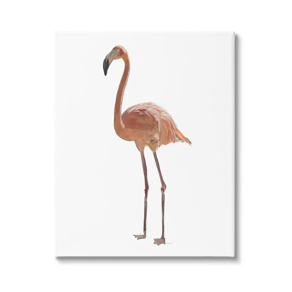 Stupell Industries Minimal Flamingo Bird Animals & Insects Painting Gallery Wrapped Canvas Print Wall Art
