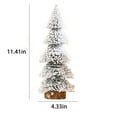thumbnail image 3 of Flocked Christmas Tree, Artificial White Bottle Brush Christmas Trees, Snow Miniature Tree, Small Bristle Christmas Trees, White Flocked Tabletop Tree with Wooden Bases for Xmas Home Tabletop Decor, 3 of 9