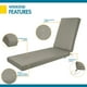 Duck Covers Weekend Water-Resistant 72 x 21 x 3 Inch Outdoor Chaise Cushion, Moon Rock - image 2 of 8