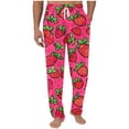 thumbnail image 1 of Pisexur Sweatpants for Men High-end Fabric Work Pants for Men,Men Printing Elastic Waist Draw Rope Pocket Full Length Pants Watermelon Red,2XL, 1 of 5