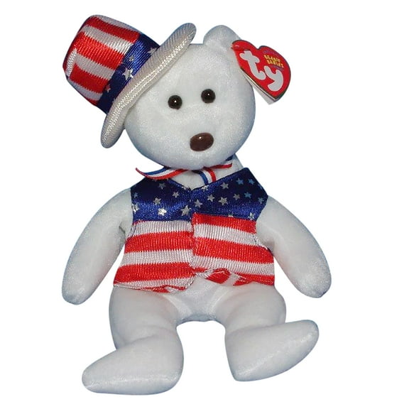 Ty Beanie Baby: Sam the Bear - White | Stuffed Animal | MWMT