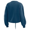 thumbnail image 3 of Women's WEAR by Erin Andrews Navy New England Patriots Washed Fleece Long Sleeve T-Shirt & Shorts Lounge Set, 3 of 6