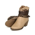 thumbnail image 4 of Nature Breeze Dallas-10 Women PU Paisley Wraparound Studded Cowboy Bootie, 4 of 5