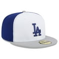 thumbnail image 3 of Men's New Era Royal/Gray Los Angeles Dodgers 2025 MLB Clubhouse 59FIFTY Fitted Hat, 3 of 6