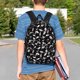 thumbnail image 4 of Easygdp Black White Leaves Mochila Ligera de 15 Pulgadas para Estudiantes, Mochila Cómoda para la Escuela y Viajes, Correas Ajustables, 4 of 6