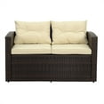 thumbnail image 6 of Thy-Hom Arlington Modern Brown Outdoor Wicker Furniture Set with Beige Cushion, 6 of 11