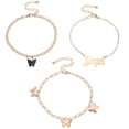 thumbnail image 1 of Bangcool Chaîne Cheville Papillon Lettre : 3 Pcs Bracelet Rétro Cheville Bijoux pour Femmes, 1 of 7