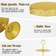 thumbnail image 3 of Juego de 8 piezas para tartas de metal, soporte de mesa de postre de 3 niveles, torre de exhibición de pasteles y bandeja para galletas para fiestas de cumpleaños, bodas, baby shower, 3 of 7