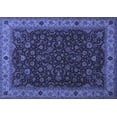 thumbnail image 1 of Ahgly Company Machine Washable Indoor Rectangle Persian Blue Traditional Area Rugs, 2' x 5', 1 of 4