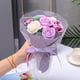 thumbnail image 1 of Ramo de flores de jabón, aceite esencial perfumado, jabón de rosas para el regalo de cumpleaños de la fiesta de San Valentín morado claro BLESIY Ramo de flores de jabón, 1 of 7