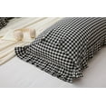 thumbnail image 6 of Black White Plaid Ruffles Pillow Shams Checkered Pillowcases Gingham Standard Twin Size Pillow Cases Washed Cotton Farmhouse Cottage Pillow Covers for Bed/Sofa(20"X26",Black/White Plaid),2-Pack, 6 of 9