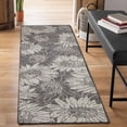 thumbnail image 3 of Liora Manne  Carmel Sunflower Field Indoor/Outdoor Rug Black 1'11" x 7'6" 8' Runner Kitchen,Entryway,Patio Black,Grey Rectangle,Runner, 3 of 7