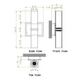 thumbnail image 4 of Meomi Lighting LED Vanity Fixture, ETL Listed Wall Mounted Bathroom Light, 720 Lumens Dimmable, Metal and Acrylic Diffuser, Indoor Damp Location, 4 of 4