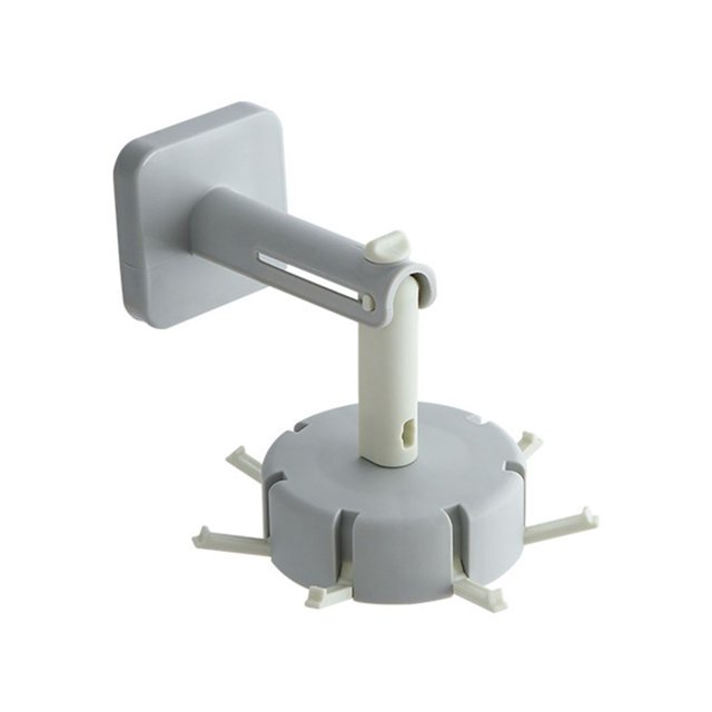 Yuarrent Colgadores de pared para puerta autoadhesivos fuertes giratorios de 360 °, ganchos de succión para carga pesada, toallero con ventosa Almacenamiento y organización del hogar gris Yuarrent HA005633-01