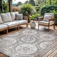 thumbnail image 2 of CAMILSON Spring Bohemian Medallion Floral Easy-Cleaning Non-Shedding Washable Outdoor Indoor Area Rug Beige 8x10, 2 of 11