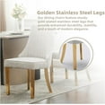 thumbnail image 6 of Mid Century Dining Chairs Dining Chairs Set of 6，Linen Tufted Kitchen Dining Room Chair with Solid Wood Legs, Fabric Upholstered Dining Chair, 6 of 7