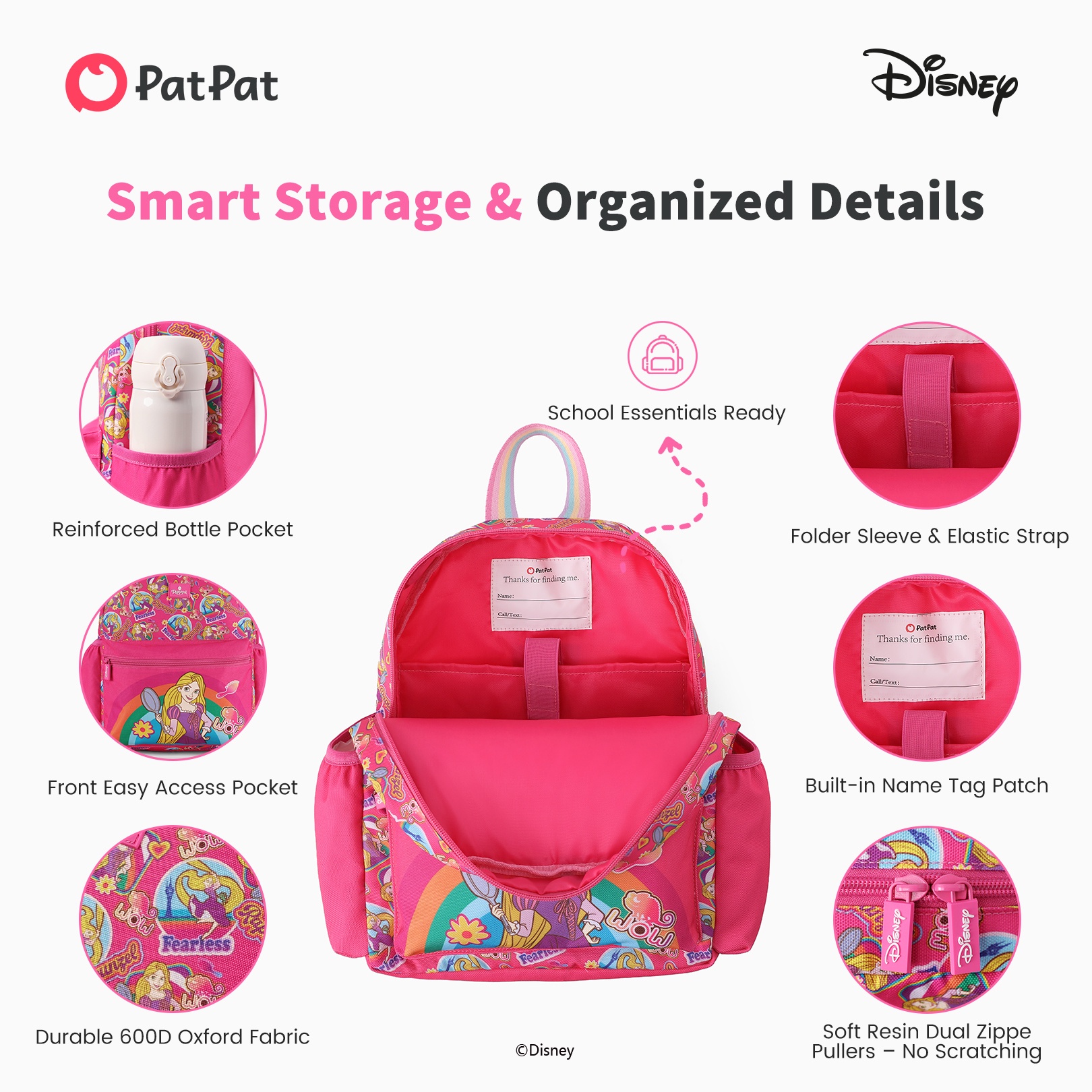 Mochila infantil de Rapunzel para niñas, regreso a clases, regalo 6