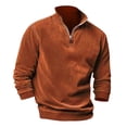 thumbnail image 3 of Men's Fashion Top Casual Slim Fit Pullover Long Sleeve Zipper Small High Collar 4XL, 3 of 3