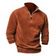 thumbnail image 3 of Men's Fashion Top Casual Slim Fit Pullover Long Sleeve Zipper Small High Collar 4XL, 3 of 3