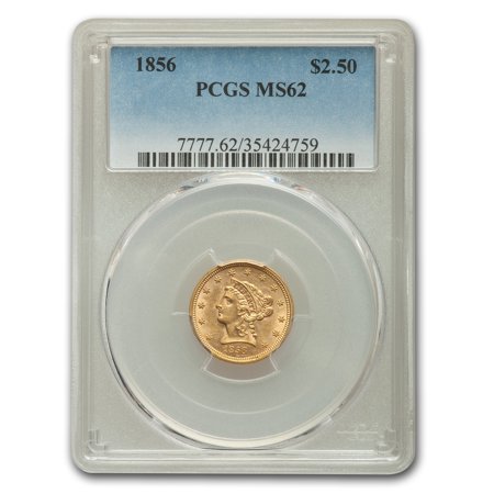 1856 250 Liberty Gold Quarter Eagle Ms 62 Pcgs Walmartcom
