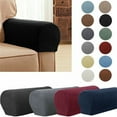 thumbnail image 3 of Xiao Hua Juego de guantes elásticos de dos piezas, apto para sillas, sofás, sillones, sillones, fundas de sofá, color negro, 3 of 5