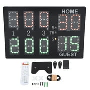Electronic Scoreboard 10 Digit LED Tabletop Score Board 100?240V for Match Training US Plug