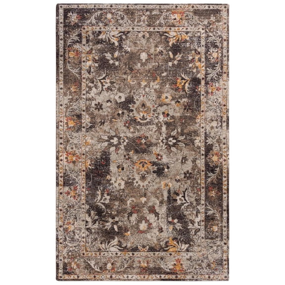 Alora Decor Infinity 5' x 8' Classical Brown/Beige/Apricot Hybrid Area Rug