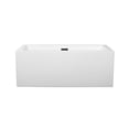 thumbnail image 2 of Melody 60 Inch Freestanding Bathtub in White with Matte Black Drain and Overflow Trim, 2 of 5
