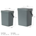 TRAHOOPuro WallMounted Trash Can with Lid, 1.32 Gal / 5L Hanging