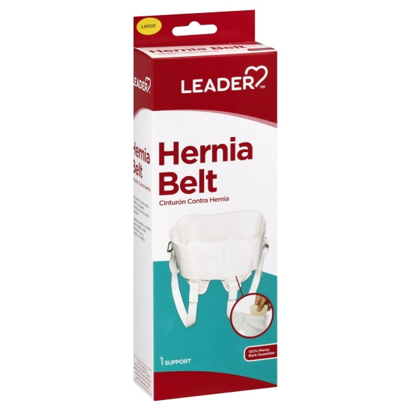 Leader Hernia Belt ''1 Count, White, Medium''