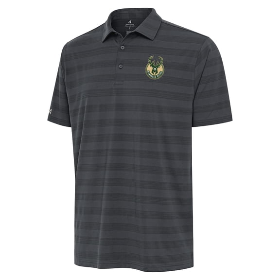 Men's Antigua Pewter Milwaukee Bucks Tunnel Polo
