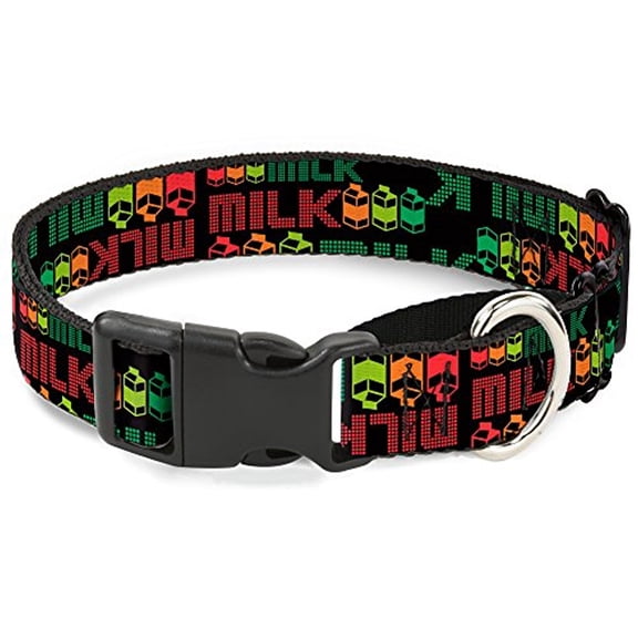 Buckle-Down MGC-W31377-L Milk Cartoons Black Multicolor Martingale Dog Collar