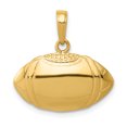 thumbnail image 1 of 14k Yellow Gold Football Profile Necklace Charm Pendant Sport, 1 of 6