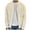 Beige, variant on WREESH Fashion Jacket Men'S Peacock Velvet Solid Knit Round Collar Cardigan Relaxed Zipper Sweater Coat Beige