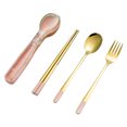 thumbnail image 2 of Neinkie Portable Utensils, Travel Camping Cutlery Set, Including Fork Spoon Chopsticks Portable Case, Stainless Steel Flatware Set, 2 of 7