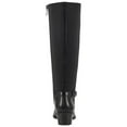 thumbnail image 2 of EASY SPIRIT Womens Black Wide Calf Arch Support Chaza Round Toe Block Heel Leather Riding Boot 7 W WC, 2 of 3