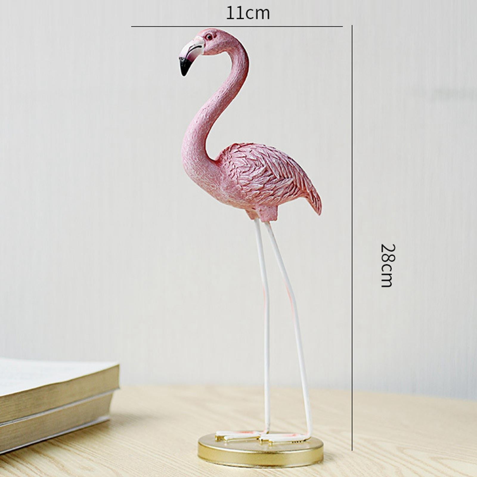 2 Pieces Ballerina Statue Flamingo Sculpture Resin Desktop Ornament for Living Room Bedroom Garden Decor