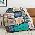 thumbnail image 4 of Best Mothers Day Birthday Gifts for Mom from Son Daughter, Custom Personalized Blanket with Photo Picture, Customized Unique Creative Valentine's Day Gift Throw Blankets Mom Wife Women Blankets, 4 of 5